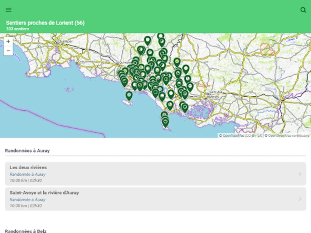 Sentiers en France, circuits d for Android - Enhance Your Hiking