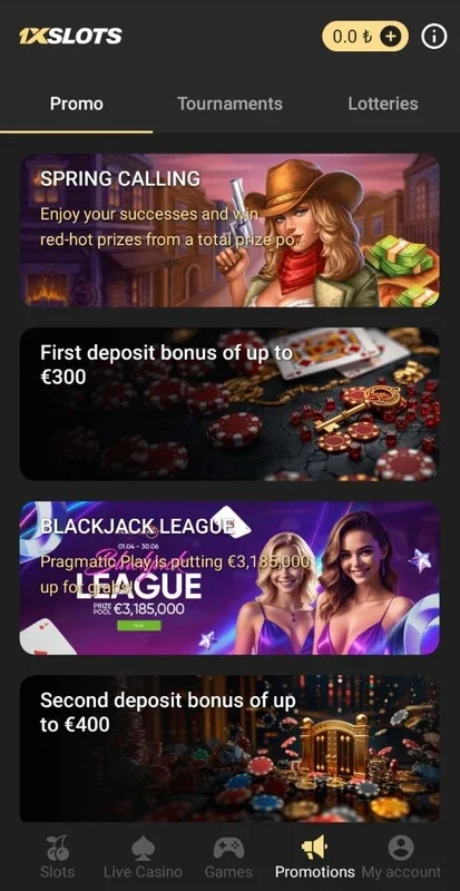 1xSlots for Android: Premier Mobile Casino Gaming