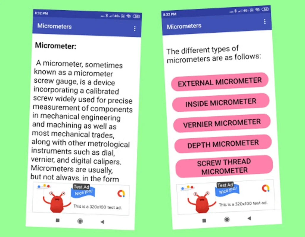 Mech Measurement and Metrology for Android: Comprehensive Tool