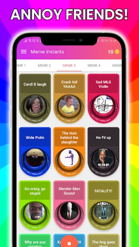 Meme Instant Buttons for Android - Soundboard of Fun