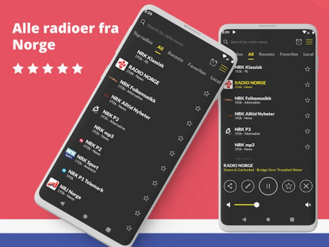 Radio Norway: Stream 440+ Norwegian Stations on Android