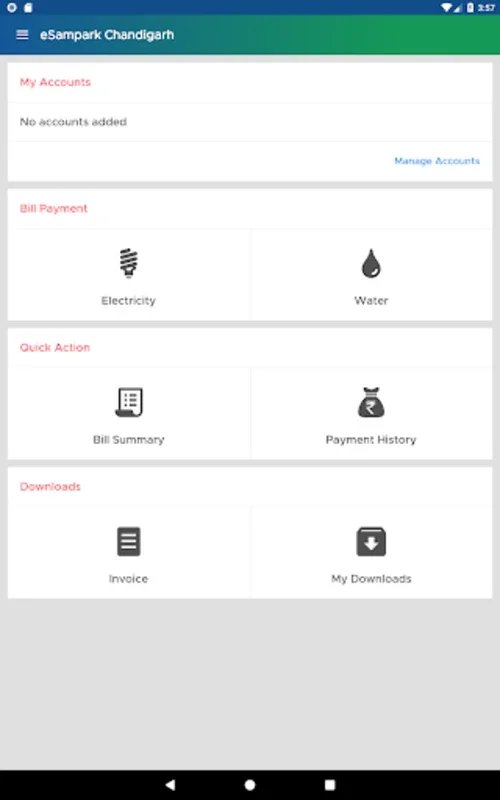 eSampark Chandigarh for Android - Manage Utility Services Easily