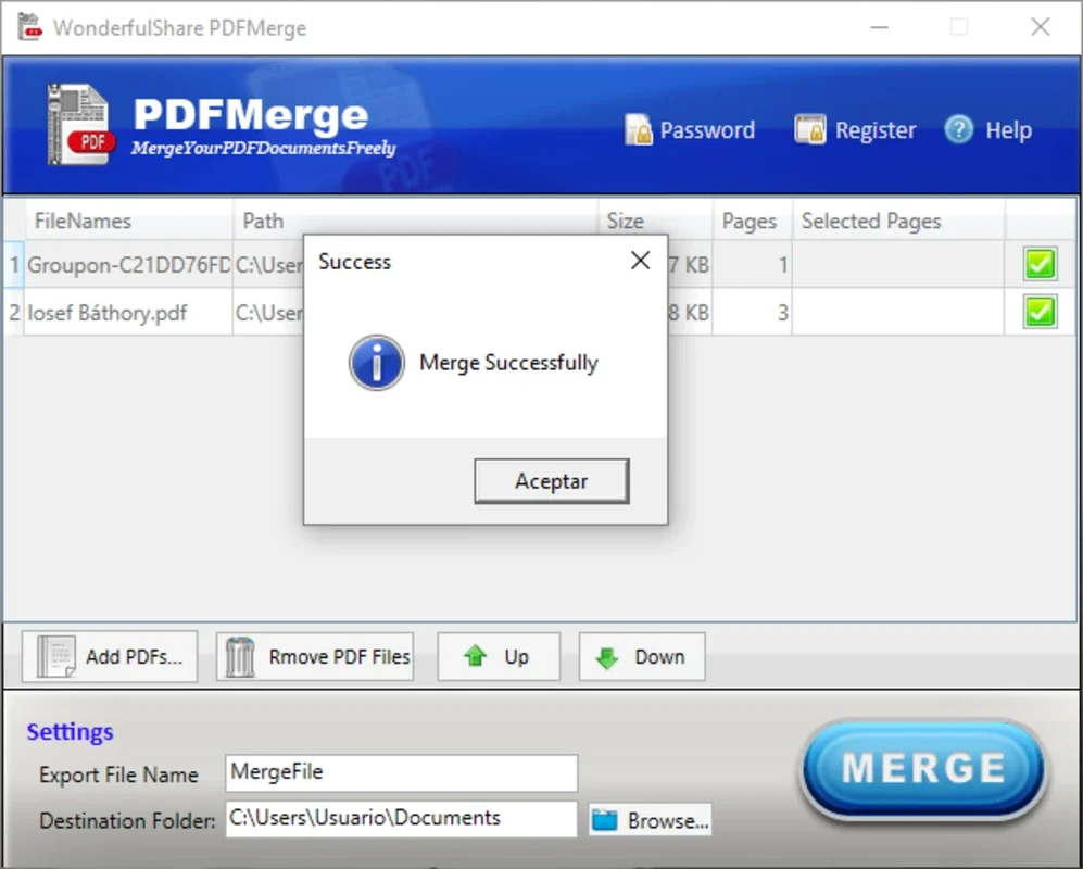 WonderfulShare PDF Merge for Windows - Merge PDFs Easily