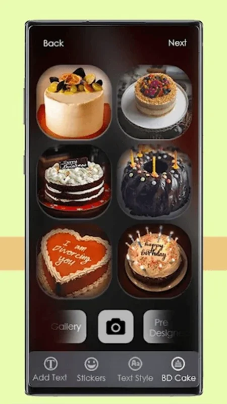 Name photo on birthday cake for Android - Personalize Cakes