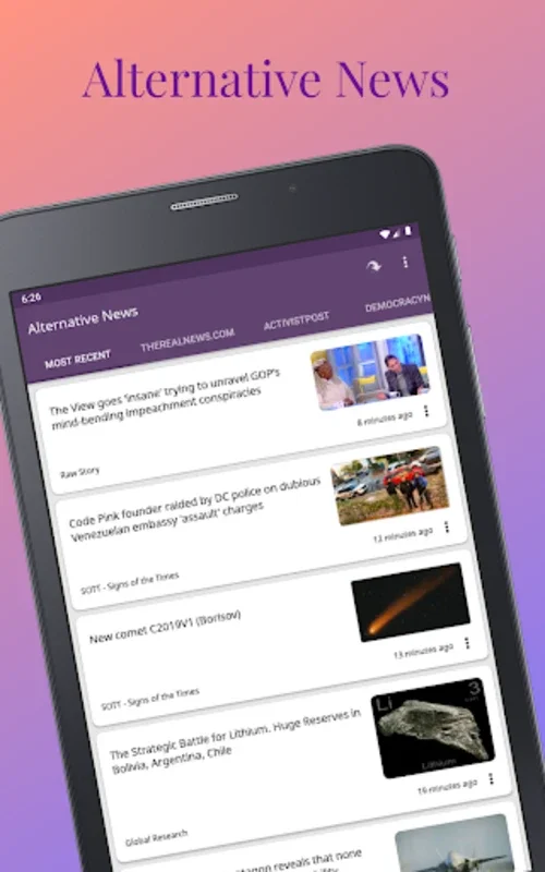 Alternative News - other news for Android: Diverse Perspectives