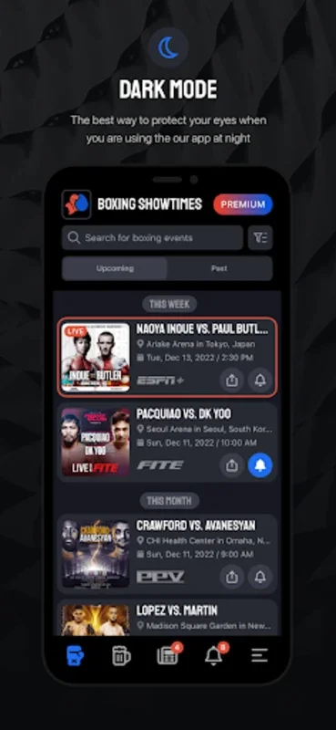 Boxing Showtimes for Android - Comprehensive Boxing Info