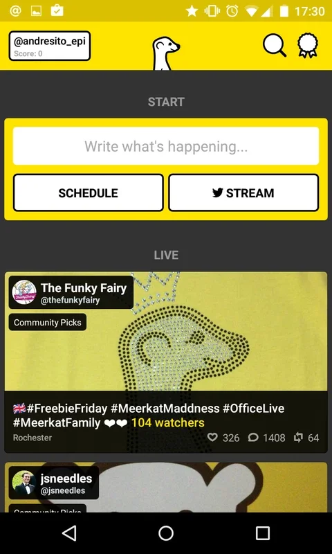 Meerkat Unofficial for Android - Stream Live Content