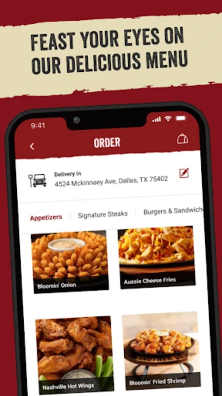 Outback Steakhouse for Android - Order and Earn Rewards