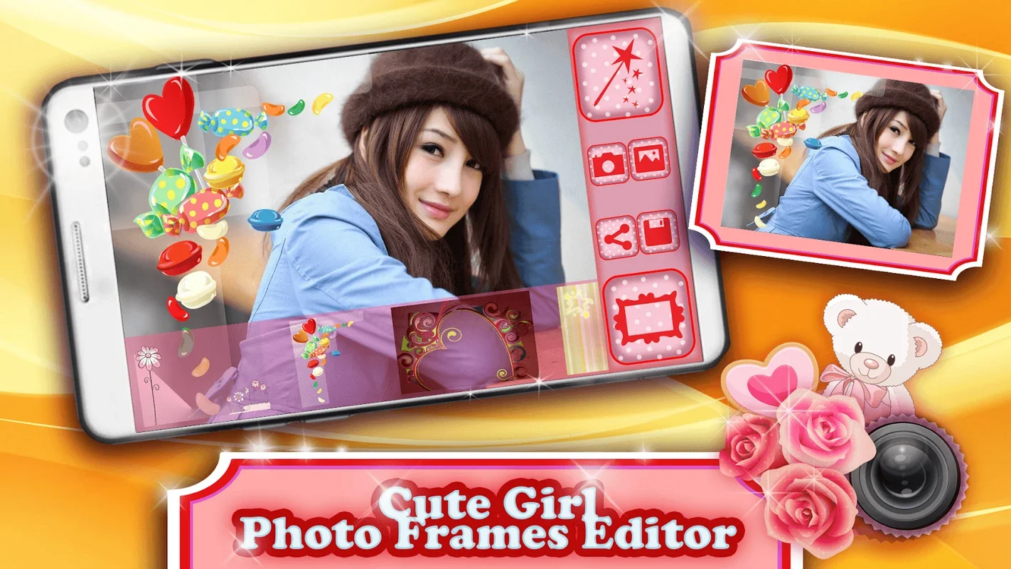 Cute Girl Photo Frames Editor for Android: Transform Photos