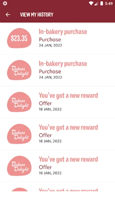 Bakers Delight Dough Getters for Android: Earn Rewards