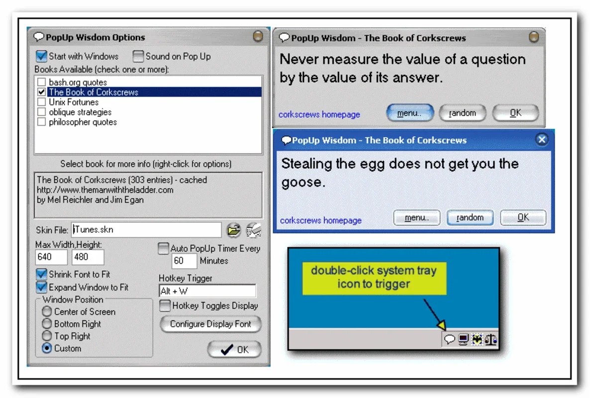 PopUp Wisdom for Windows - Enjoy Funny Pop - Up Quotes