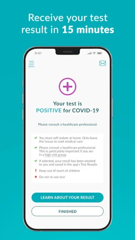 Ellume COVID-19 Home Test for Android: Guided Test Interpretation