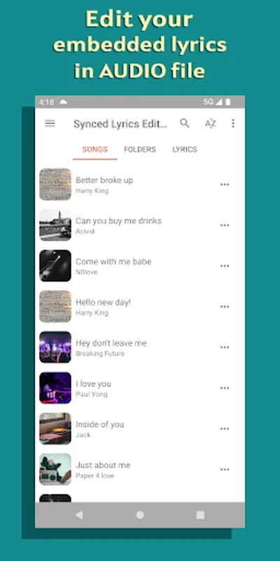 Lyrics Editor: Make Lyrics for Android - Download the APK from AppHuts