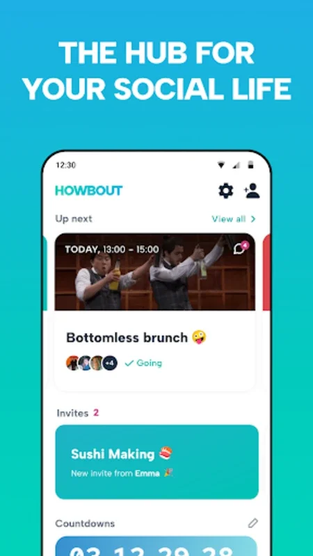 Howbout: Social calendar for Android - Download the APK from AppHuts