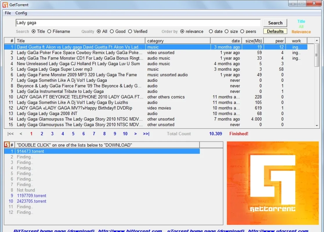 GetTorrent for Windows - Effortless Torrent File Search