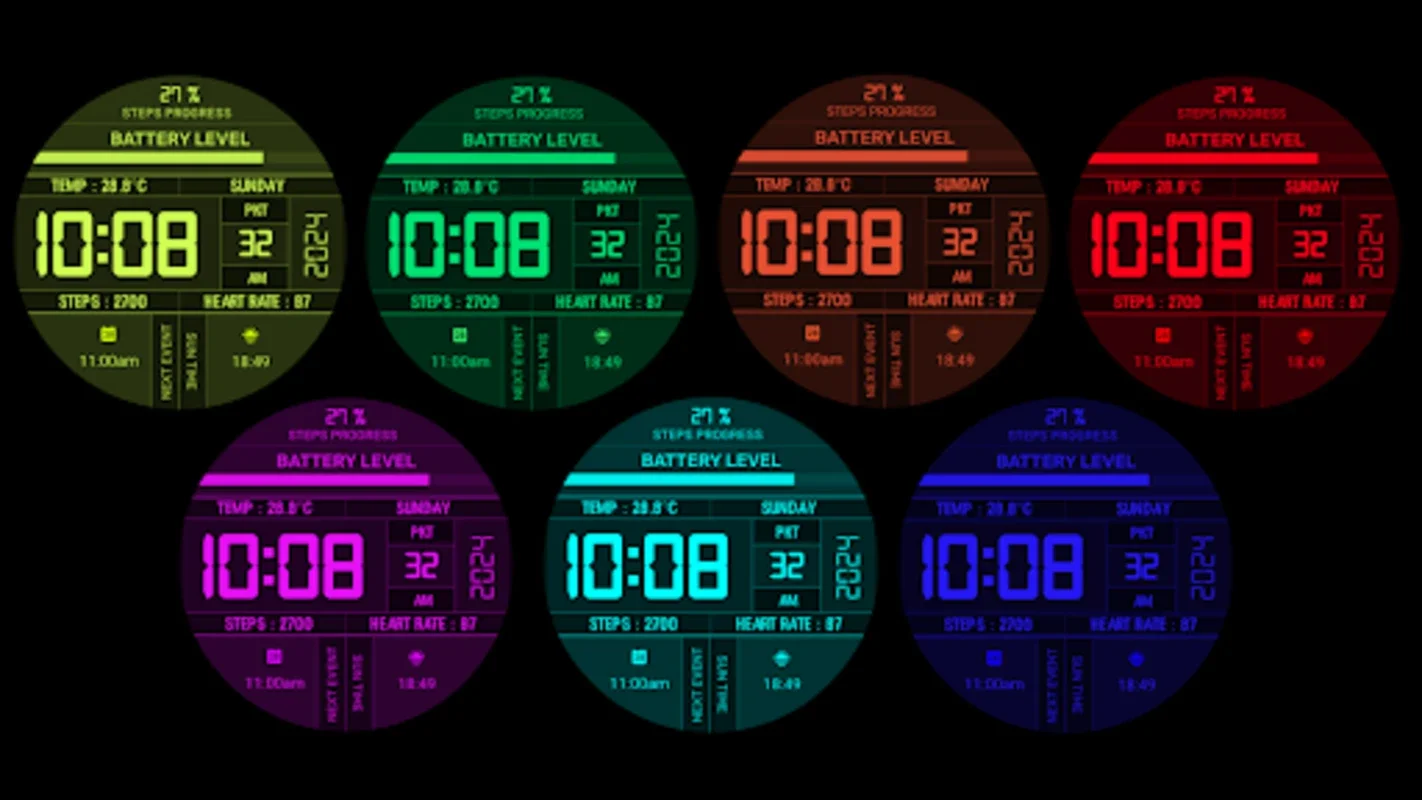 Sci-Fi Digital Watch Face for Android - Futuristic Timekeeping