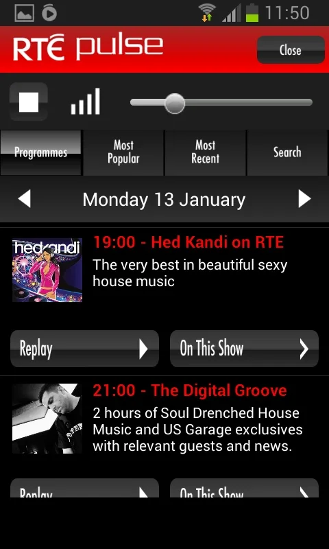 RTÉ Radio for Android: Diverse Audio Content at Your Fingertips