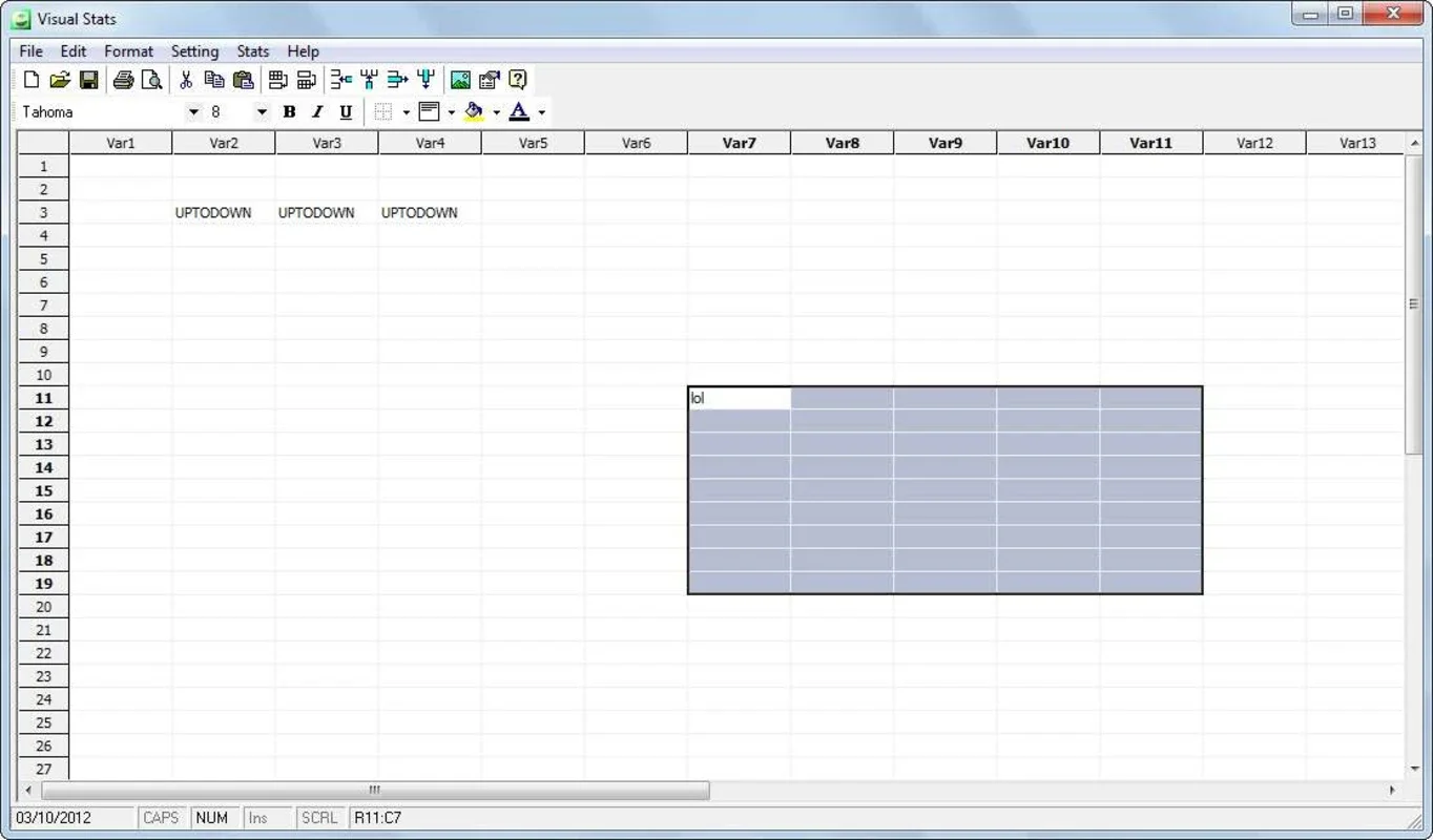 Visual Stats for Windows - Intuitive Statistical Editing