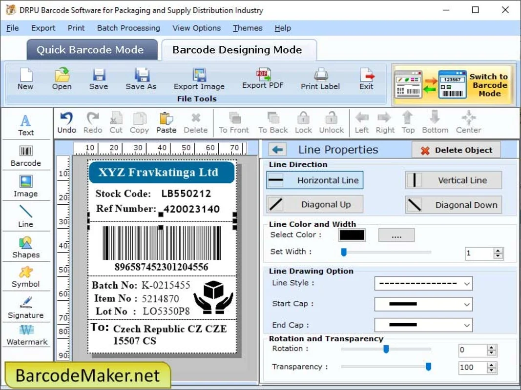 Packaging Barcode Maker Software for Windows - Efficient Barcode Generator