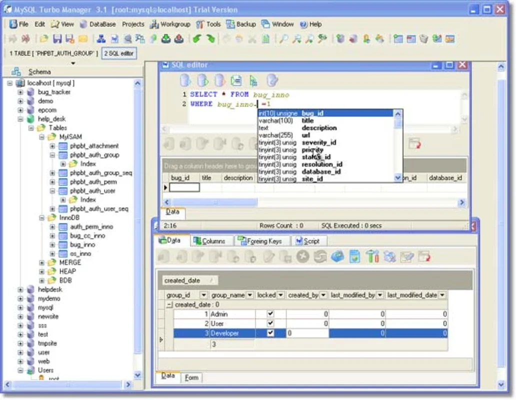 MySQL Turbo Manager Enterprise for Windows - Streamlined DB Management