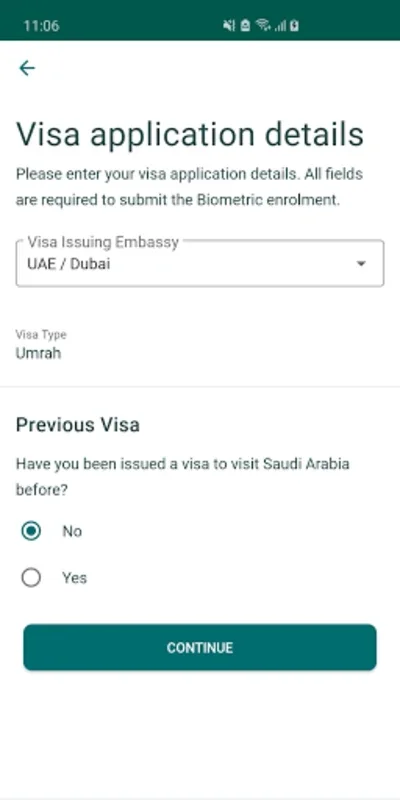 Saudi Visa Bio for Android - Streamline Visa Application