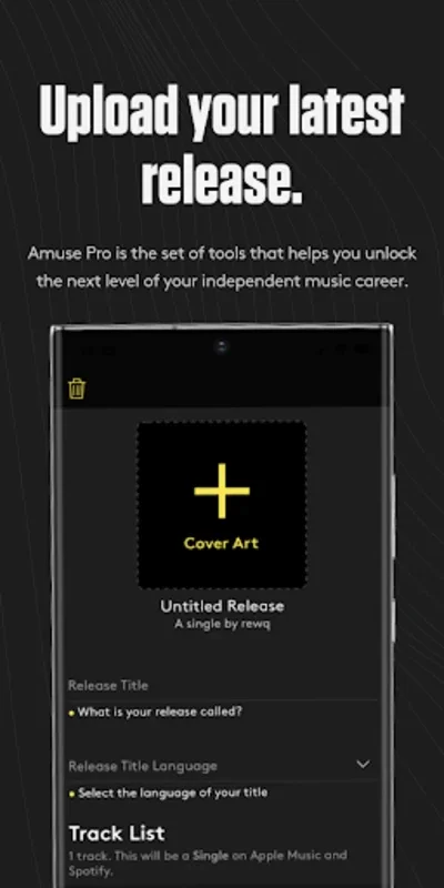 Amuse Music Distribution for Android - Stream Music Globally