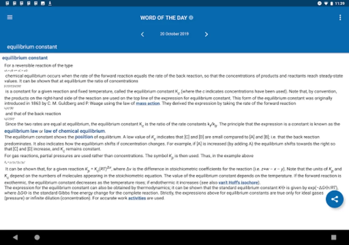 A Dictionary of Chemistry for Android - Comprehensive Chemical Resource