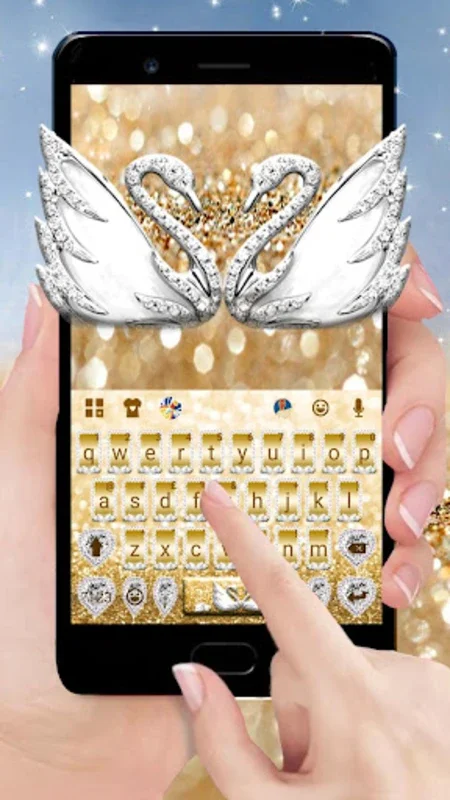 Luxury Swan Keyboard Theme for Android - Enhance Typing