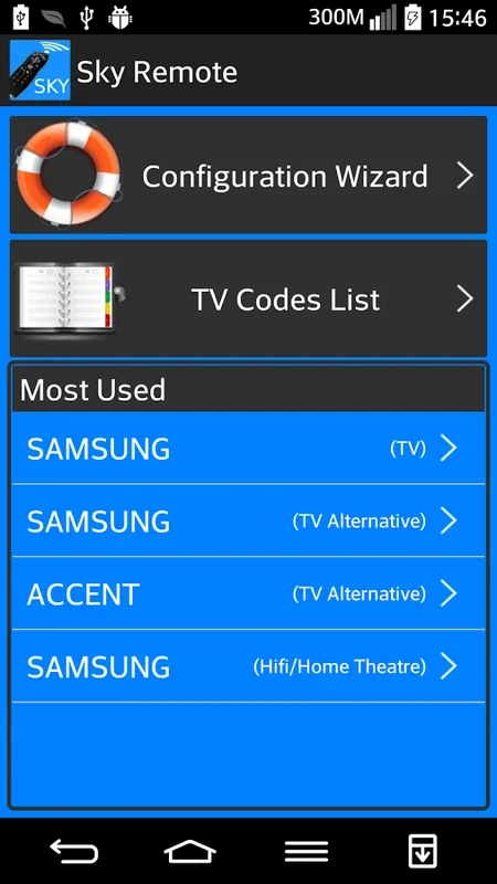 Sky - Remote Control for Android - Streamline TV and HiFi Setup