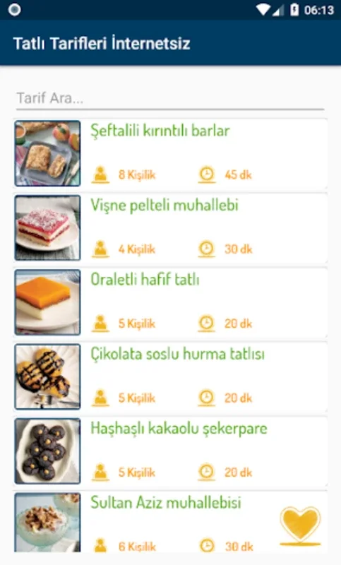 Tatlı Tarifleri İnternetsiz for Android: Offline Dessert Recipes