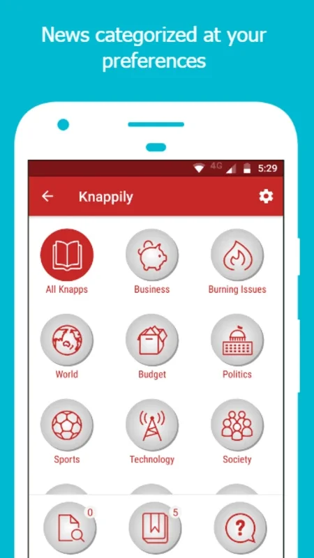 Knappily for Android: Unbiased News with 5W1H Framework