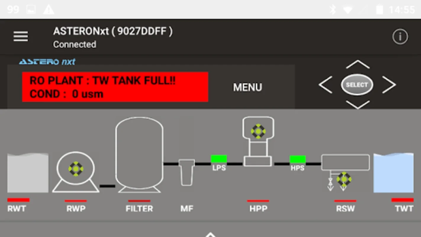 Embark Bluetooth Astero NXT for Android: Remote RO Plant Control