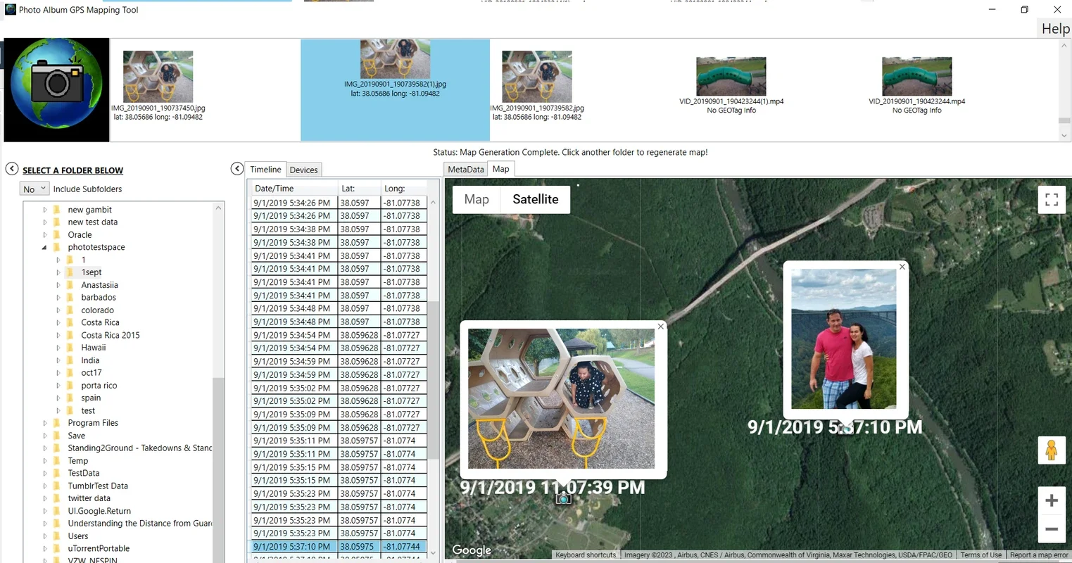 Photo Album GPS Mapping Tool for Windows: Extract Locations