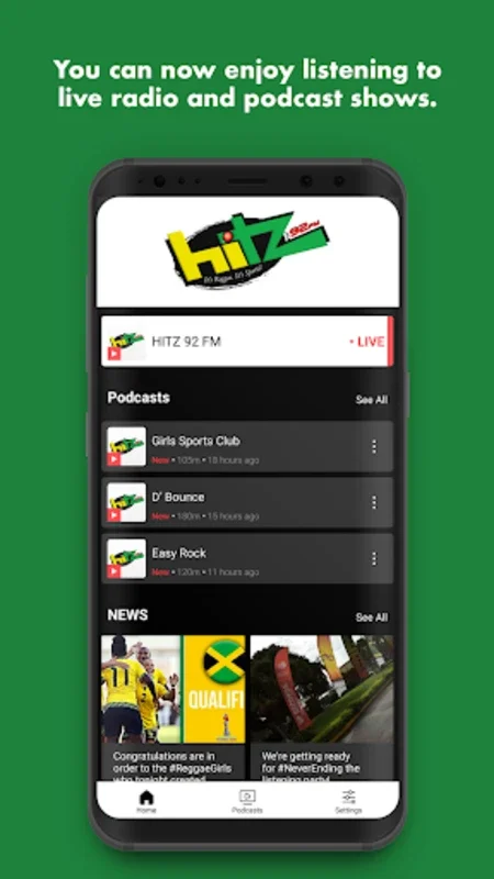 HITZ 92 FM for Android - Dive into Jamaican Rhythms & Sports