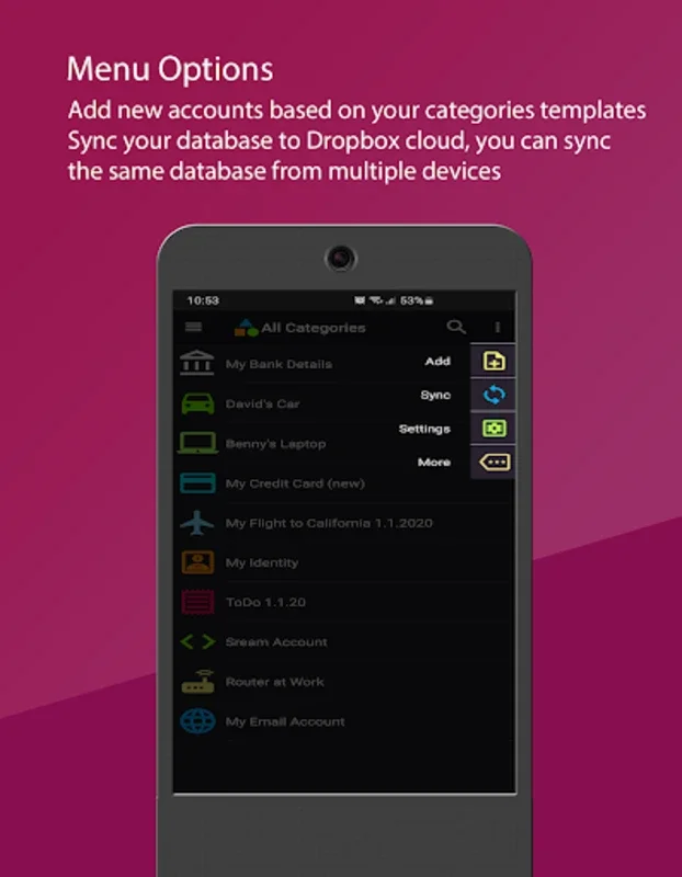 Personal Data Wallet - Password Manager for Android: Secure Data Management