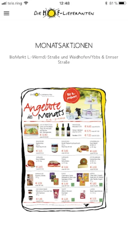 Die Hoflieferanten for Android - Organic Shopping Made Easy