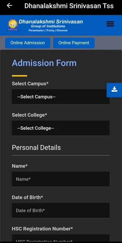 Dhanalakshmi Srinivasan University for Android: Accessible Education