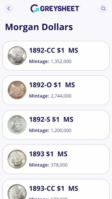 Greysheet: Rare Coin Values & for Android - No Download Required