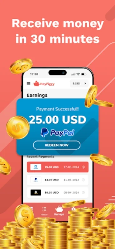 heypiggy for Android - Earn Rewards via Surveys