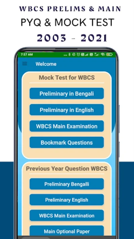 WBCS Question Paper for Android - Ace Exams with Past Papers