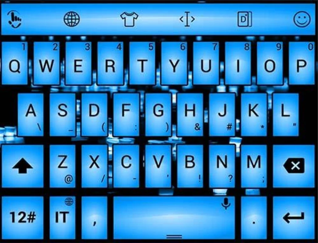 Theme x TouchPal Led Blue for Android - Enhance Typing