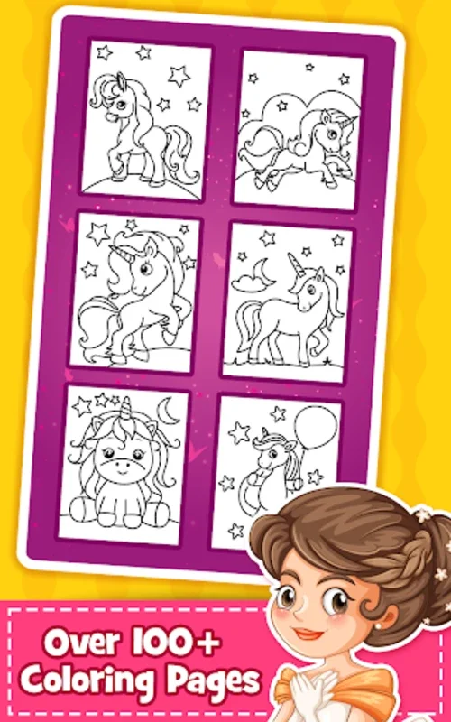 Unicorn Coloring Book for Kids for Android - Color and Learn