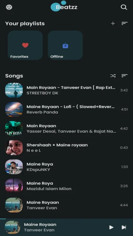 Beatzz for Android - Stream Music Effortlessly