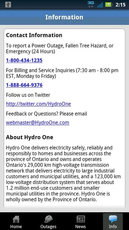 Hydro One for Android - Stay Informed About Power Outages