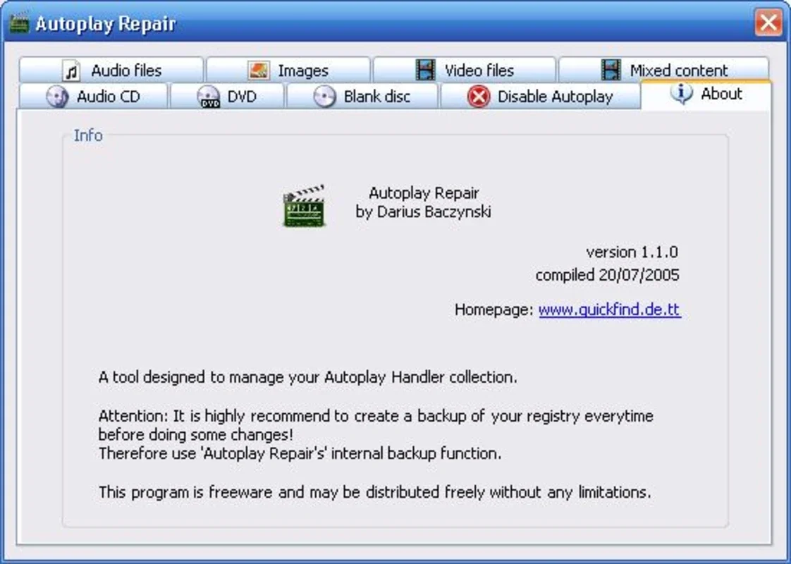 AutoPlay Repair for Windows - Customize CD/DVD Playback