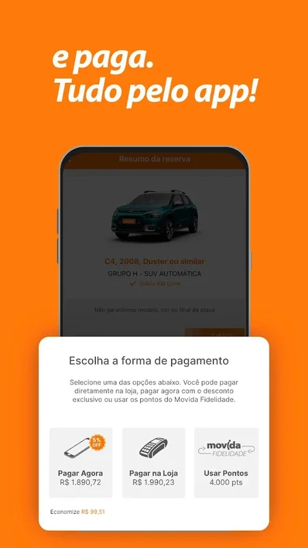 Movida for Android - Rent Cars in Brazil Easily