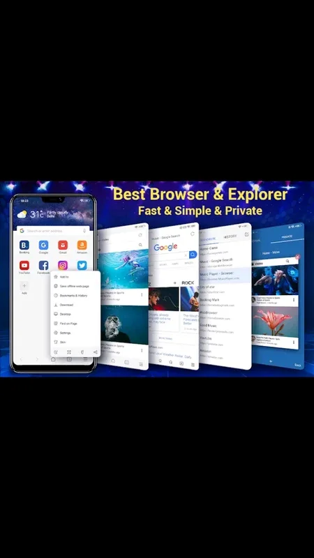 متصفح سريع وآمن مع VPN MS Browser for Android: Secure Browsing