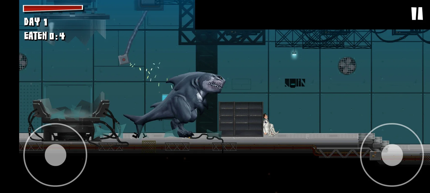 Sharkosaurus Rampage for Android - Escape the Secret Lab