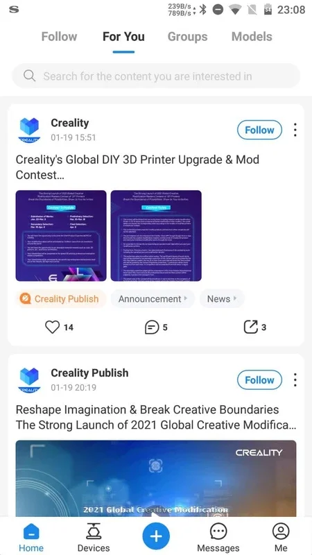 Creality Cloud for Android: Uniting 3D Printing Fans