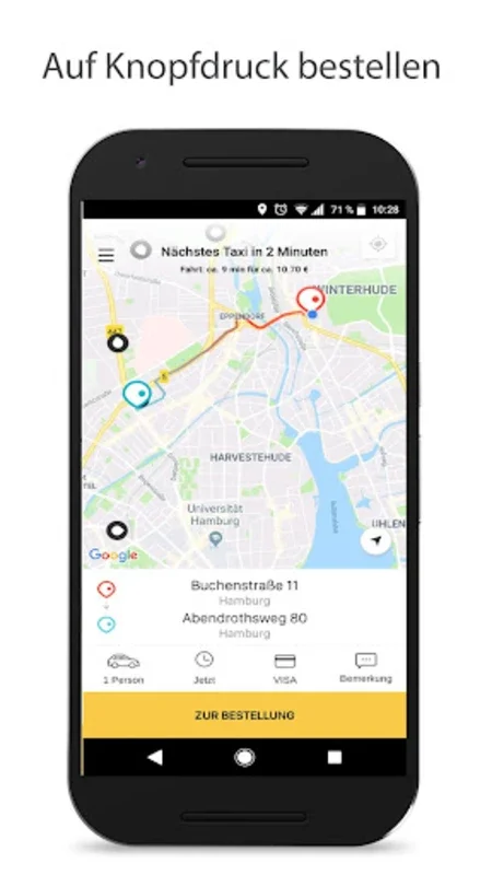 Taxi.de for Android - Seamless Ride Booking